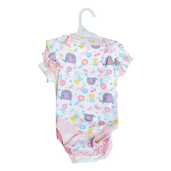 Chick Pea 3 Pack Bodysuits 3-6M Snap Closures, 100% Cotton - Picture 4 of 9